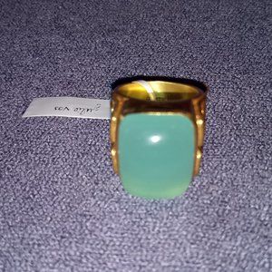 Julie Vos Greek Key ring, size 6, chalcedony stone NWT